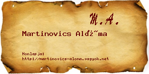Martinovics Alóma névjegykártya